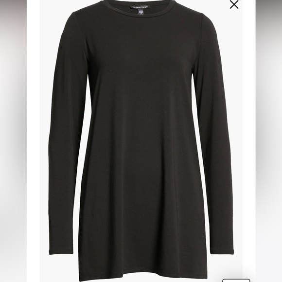 Eileen fisher Crewneck Long Sleeve Tunic Top size S - Picture 4 of 13